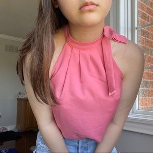 Salmon Pink Halter Top